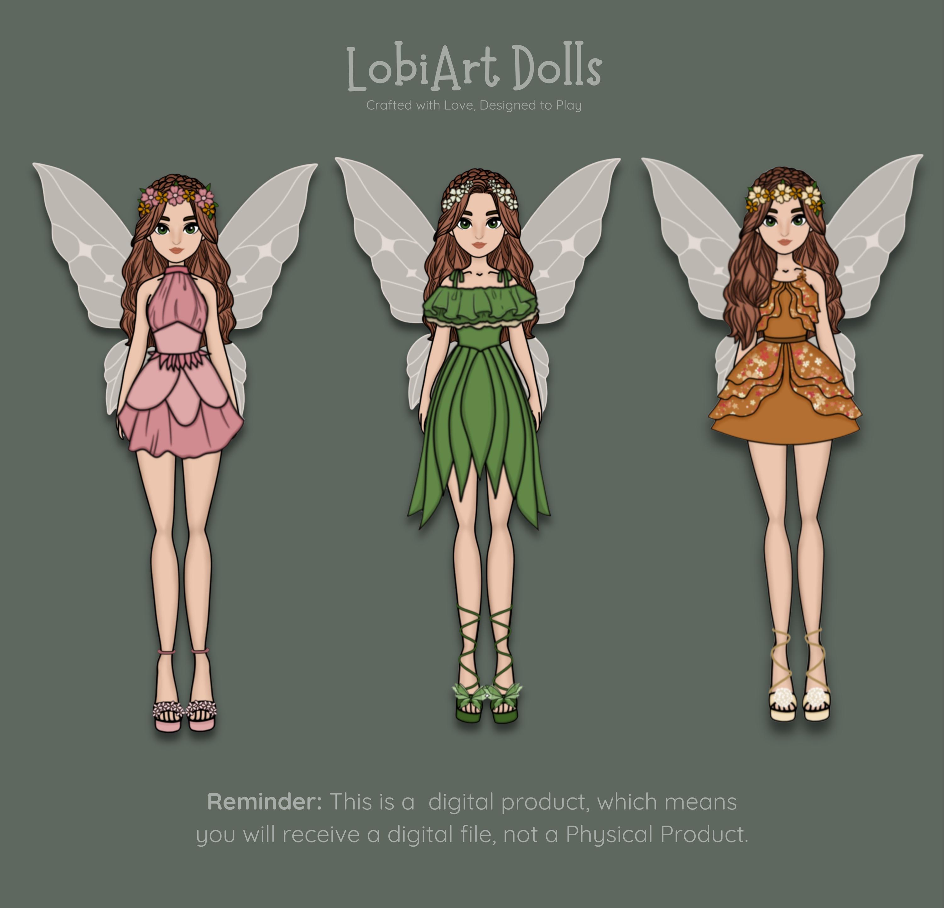 Fairy Paper Doll Dress-up: Printable Craft Activity (PDF Download) - Etsy
