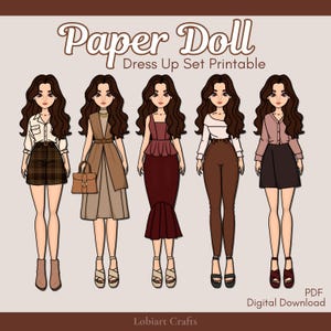 Pretty Paper Doll Dress Up Printable