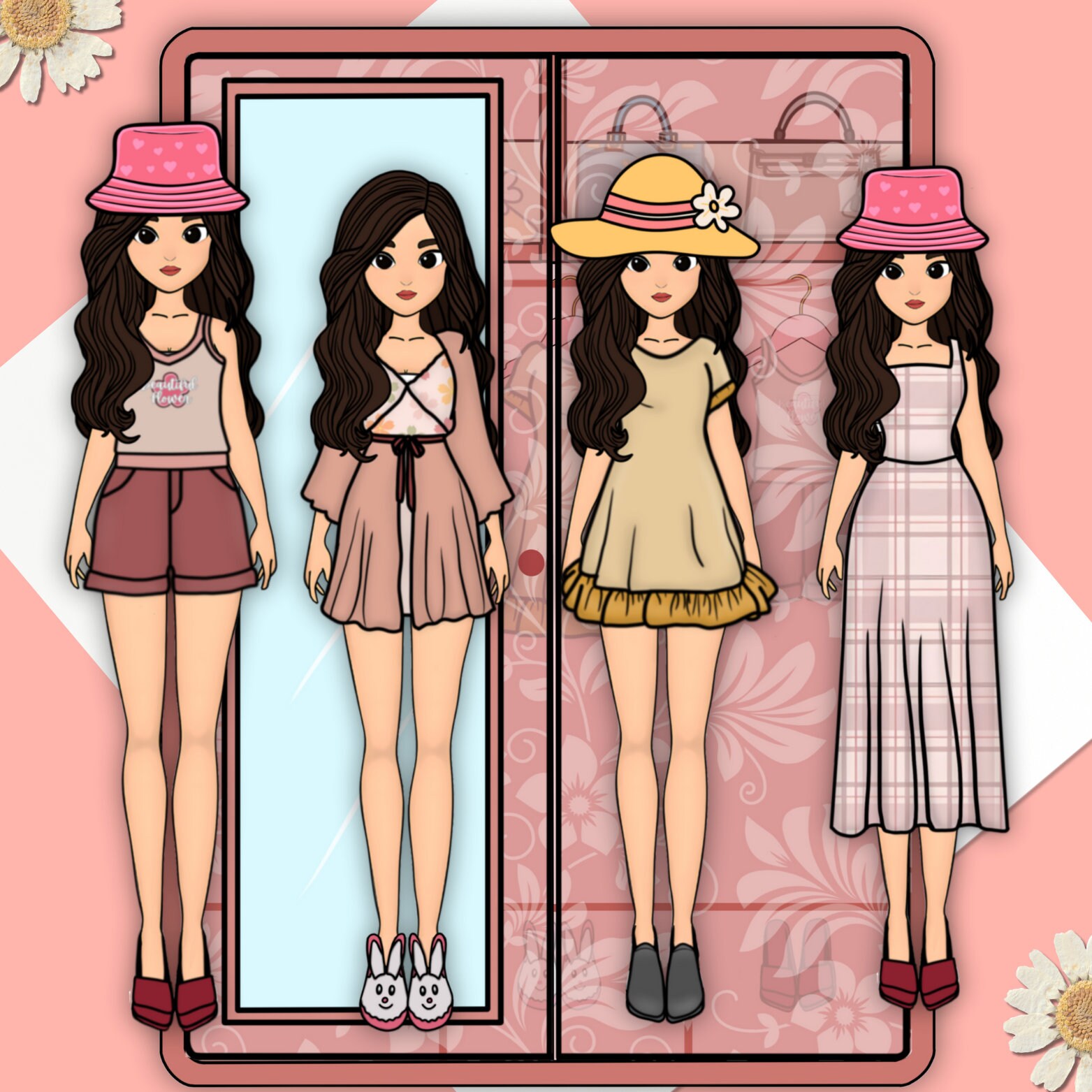 Paper Doll Pink House 10 Pages Busy Book to Play for Girls - Etsy