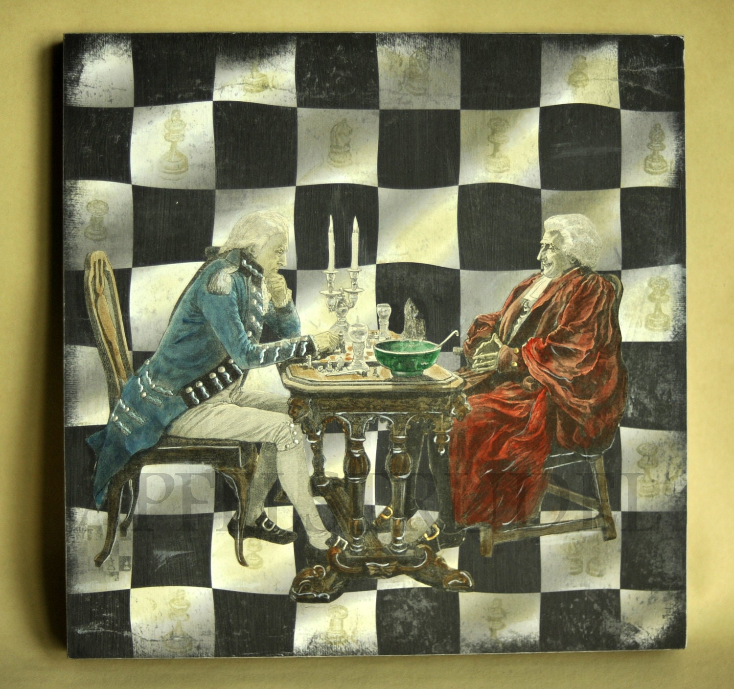 image of painting checkmate  Tabuleiro de xadrez, Xadrez chess