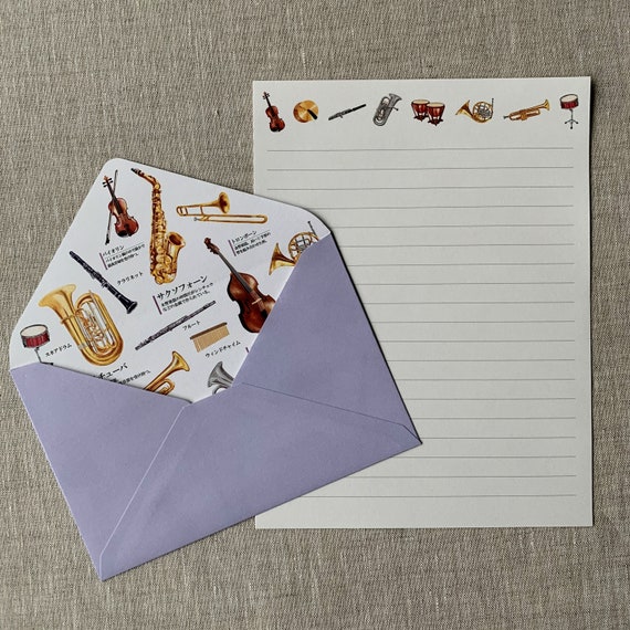 Red Mushroom Writing Paper Envelopes and Seal Set Japanese Stationery