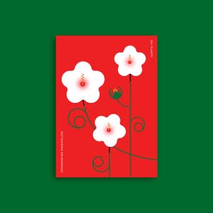 Crimsoneyed Rosemallow D.C. Pflanzen Postkarte: Originalillustrationen