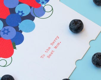 Berry Card for Mom | Strawberry & Blueberry Basket