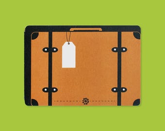 Erinnerungskarte: Brieffreund Notiz mit Gepäckaufklebern