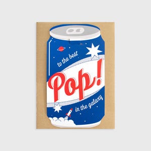 Melhor Cartão de Dia dos Pais com Lata de Refrigerante Pop