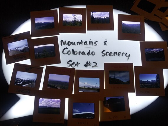 set 2 Vintage 35mm slides from 1969 Colorado trips lot of 26 slides