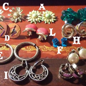 Clip-on and screw-on earrings - mostly 1960s vintage - choose a pair! - ADDED MORE choices!