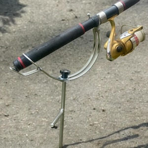 Fishing Rod Holder | Hands Free Fly Fishing Rod Sleeve | Metal Fishing Holder | Swivel Head Fishing Rod Holder