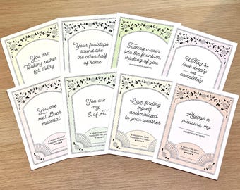 Ocho tarjetas de San Valentín de Emma M. Lion para descarga digital