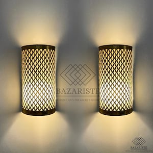 Set of 2 Moroccan Wall Lamp, Wall Light, Moroccan Sconce, Moroccan Wall Light, Moroccan Light Wall, Moroccan Wall Lighting, Wall Light.