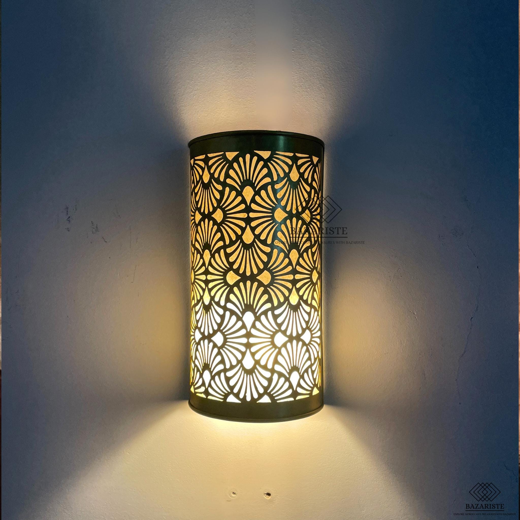 工芸品 Moroocan Wall Lump Set of 2 Moroccan Wall Sconce, Brass Wall Light, Moroccan