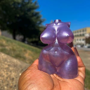 Plus Sized Fat Body Positive Resin Body Sculpture Lavender