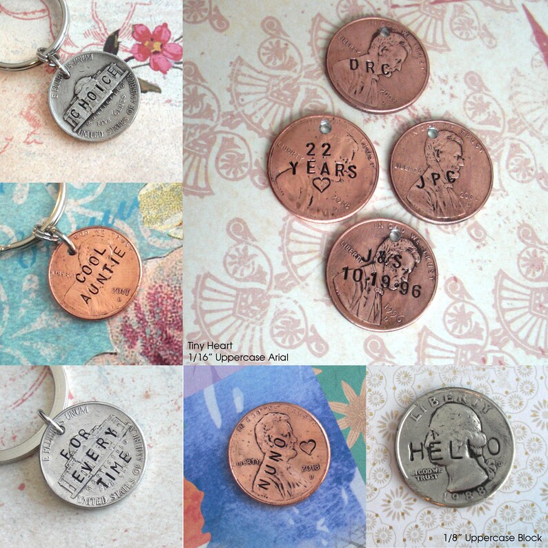Custom Engraved Lucky Penny Personalize Coins. Keepsake Dime Etsy