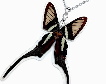Lamproptera Meges Butterfly Necklace – Distinctive Handmade Jewelry for Boutique Collections