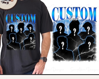 Custom Bootleg Rap Tee PNG - 90s Style Graphic (Digital File)