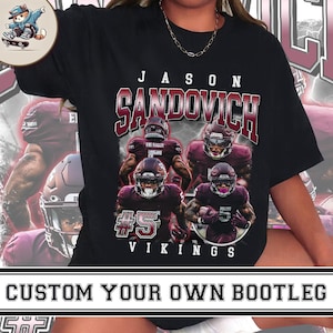Persnonalized Football Mascot Shirt PNG, Digital download, For Sublimation, DTF Custom Homecoming Design, Bootleg Collage Shirt, 90s T-shirt