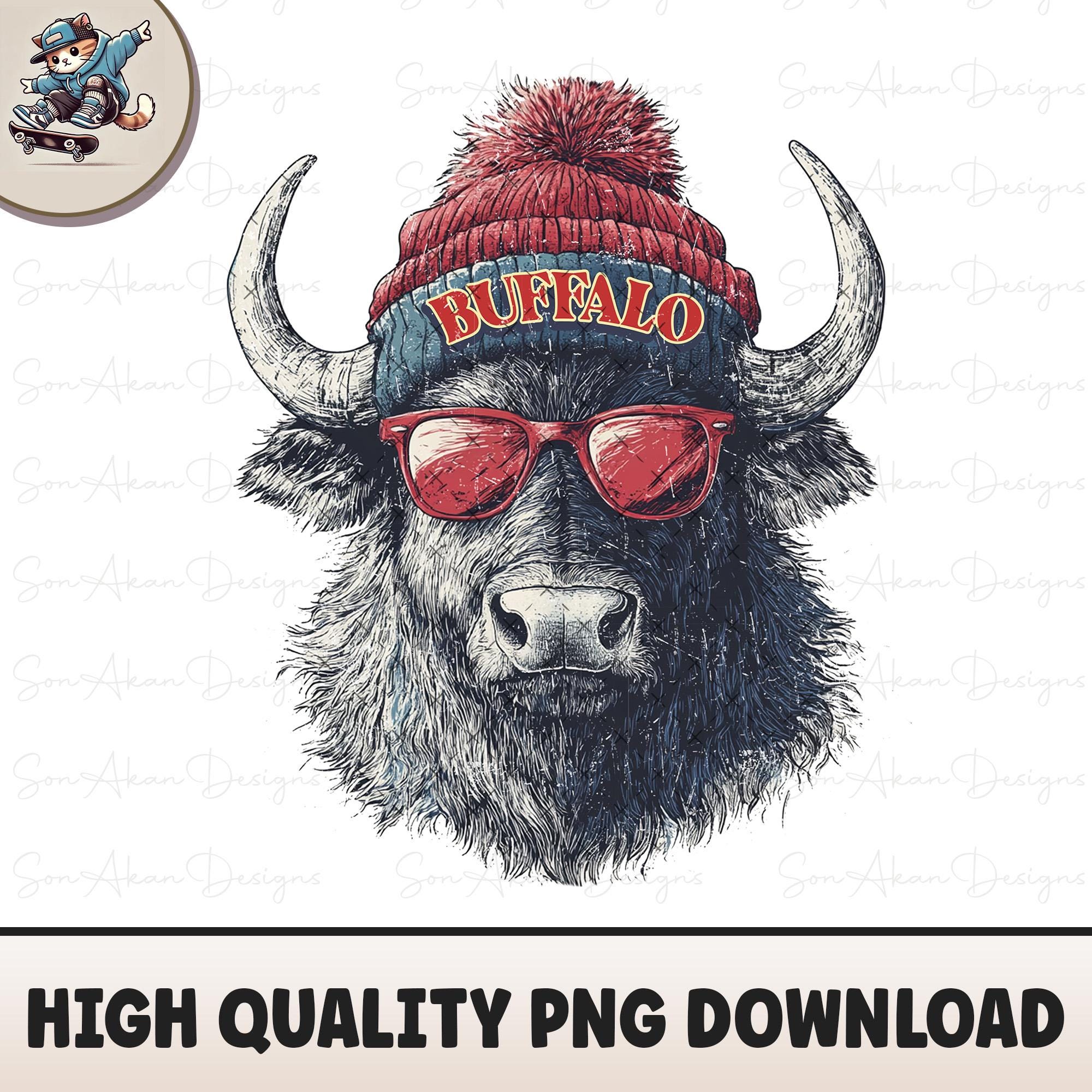 Vintage Buffalo Football png, Digitaler Download, Buffalo Png, Fußball PNG, Vintage Sportfanbekleidung, PNG-Dateien, Spieltag Fußball