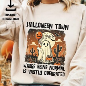 Retro Halloweentown 1998 PNG: Ghost Pumpkin Design (Digital Download)