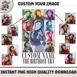Custom Eras Photo Collage: Birthday Party Theme (PNG, PDF)