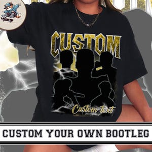 Custom Your Bootleg Rap Tee PNG, Digital File, Personalise Bootleg Shirt PNG, Customised Text Graphic 90s PNG, Custom Your Own Bootleg
