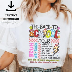 The back to school tour png,Bruh we back png,Back to school png,back to school sublimation,Teacher Png,Retro Teacher png,school doodles png