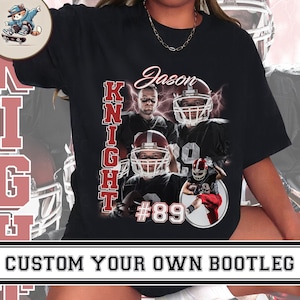 Persnonalized Football Mascot Shirt PNG, Digital download, For Sublimation, DTF Custom Homecoming Design, Bootleg Collage Shirt, 90s T-shirt