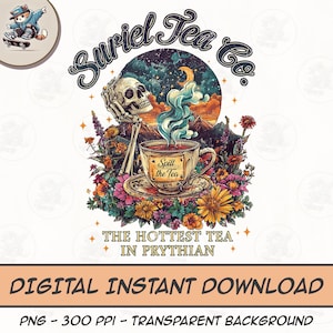 Suriel Tea Co PNG: ACOTAR Bookish Design (Digital Download)