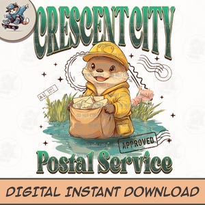 Crescent City Postal Service Png Instant Download, Starborn Shirt Design, Crescent City Fan Merch, Bryce Quinlan Png, Bookish Gift,SJM Merch