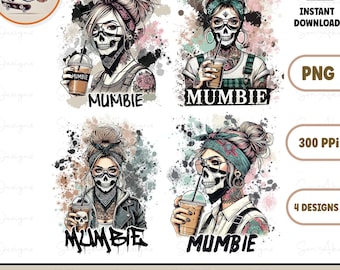 Mombie Girl PNG Bundle: Sarcastic Adult Shirt Designs (Digital Download)