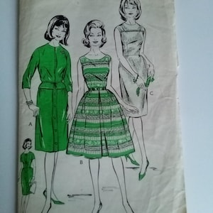 1960s Dress & Jacket - 36&quot; Bust - Woman W437 - Vintage Sewing Pattern
