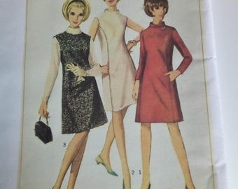 Robe Et Veste Vintage Simplicity 3790 Taille 36 - Années 60, Coupée, Occasion, Pour Femme