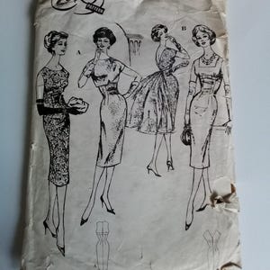 1950s Dress & Bolero - 34" Bust - Le Roy 570 - Vintage Sewing Pattern