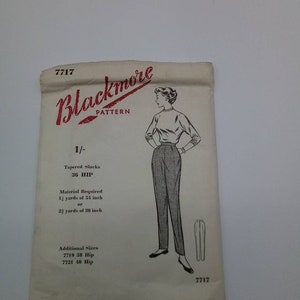 1950s Slacks - 36" Hip - Blackmore 7717 - Vintage Sewing Pattern