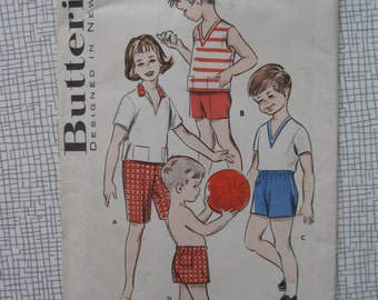 1960s Childs' Shirt & Shorts - Size 6 - Butterick 8992 Sewing Pattern