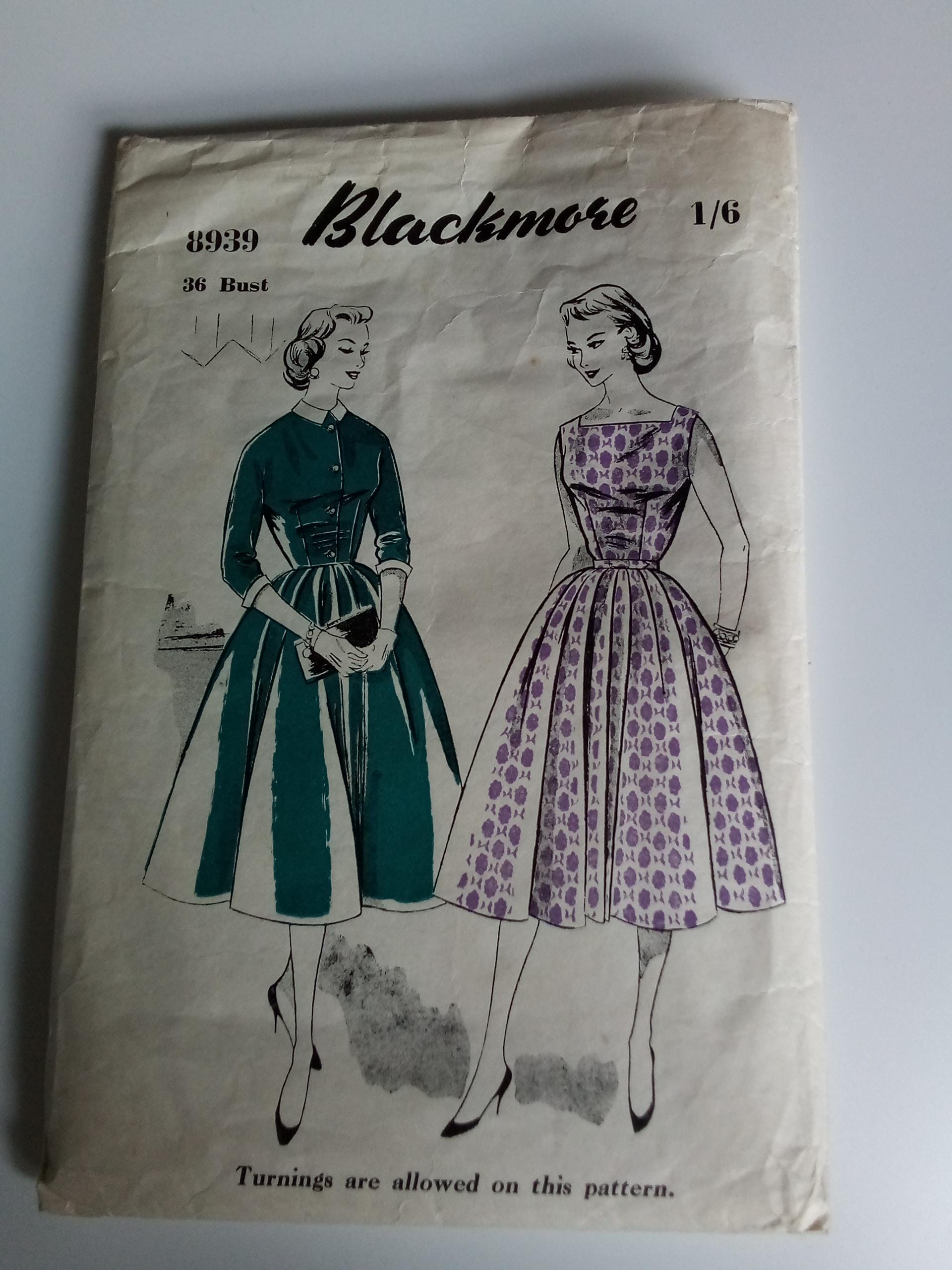 Patron De Couture VINTAGE Années 1950 - VESTE B36 (205) Blackmore | Taille Femmes | Style Rétro