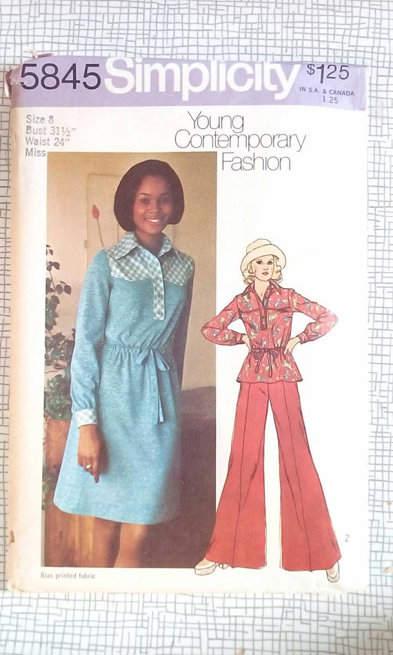 Fashion Trends 1970s Womens Dresses And Skirts Misses' Dress