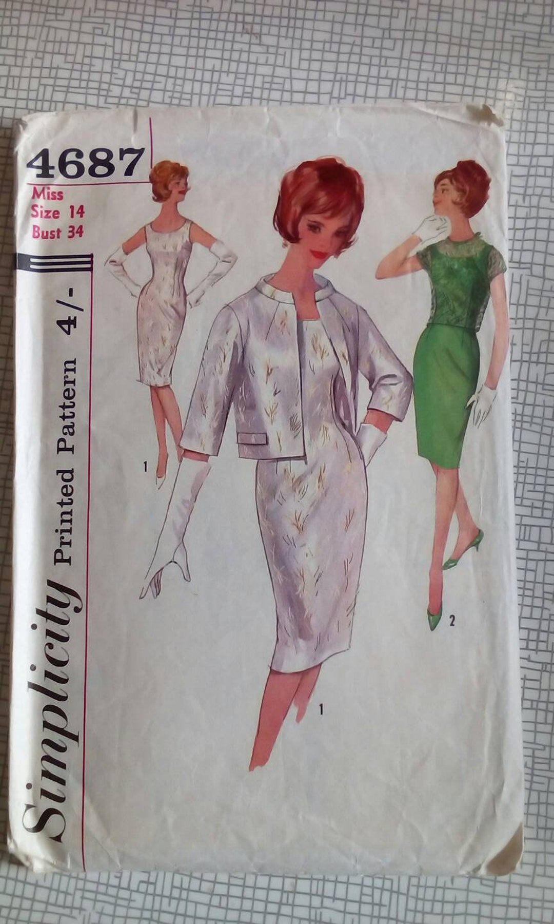 Vintage 1960s Pattern – One-Piece Wrap-over Dress, Midi & Maxi - Bust 34” (86.4cm) main image 0