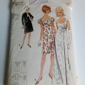 1960s Dress & Jacket - 34&quot; Bust - Butterick 3833 - Vintage Sewing Pattern