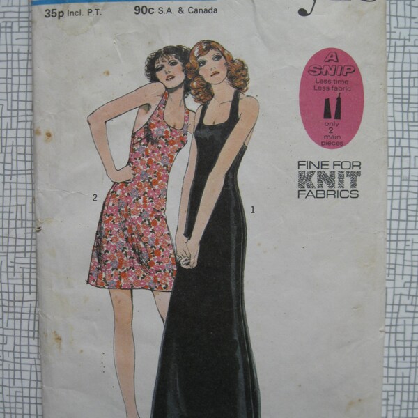 1972 Dress is Two Lengths Sewing Pattern - 36" bust - Style 3637