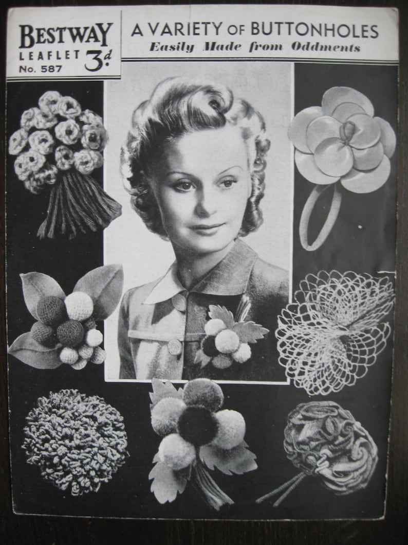 1940s A Variety of Buttonholes Easily Made From Oddments Etsy