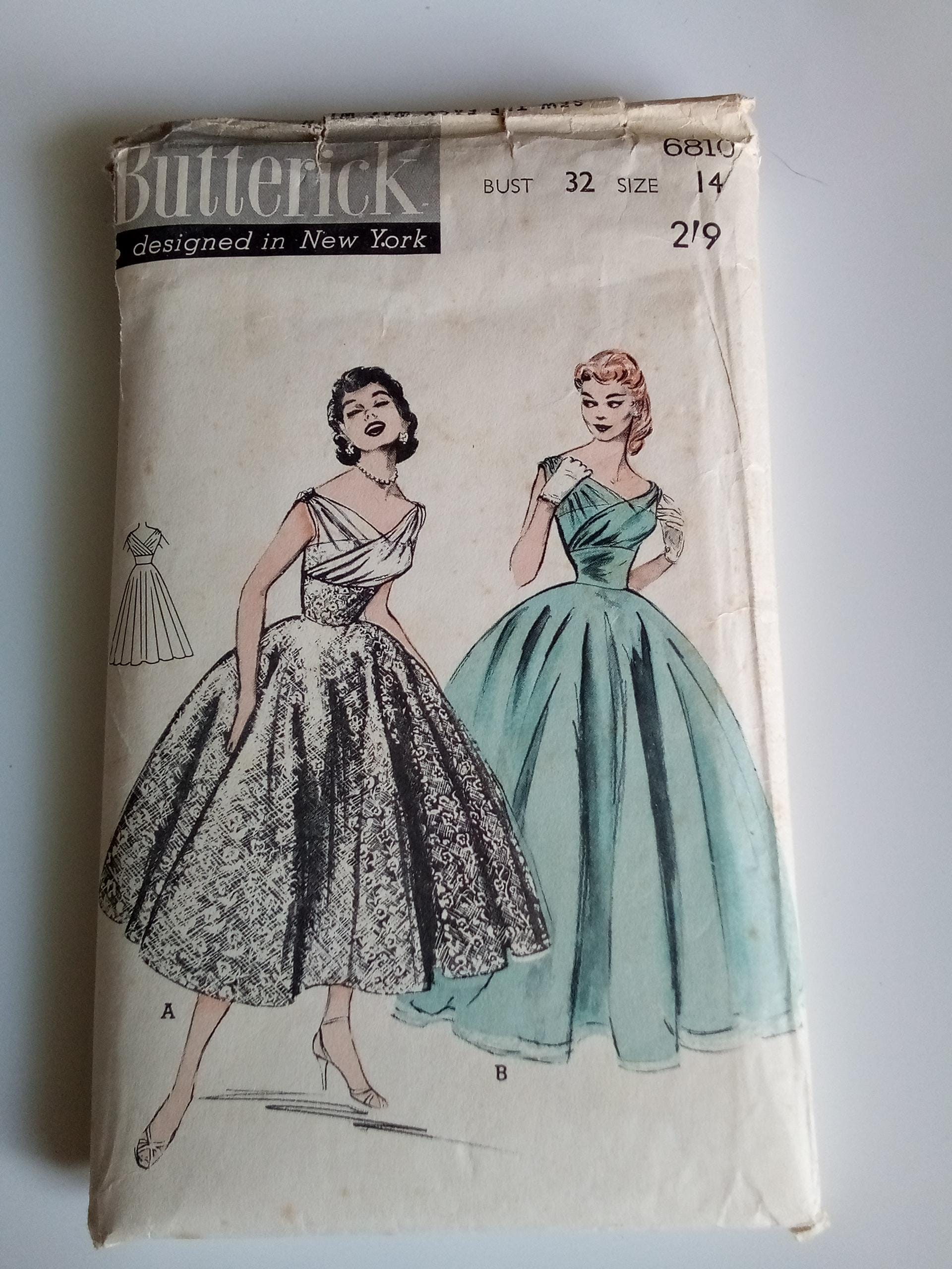 butterick evening dresses Butterick 4797 Sewing Pattern Donna Rico Evening Dress Flared Straps Size 6 - 8