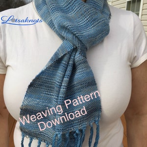 Sock Yarn Scarf PDF download, Instant download, DIY Weaving, Rigid Heddle Weaving image 1