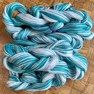 Shawl Weaving Kit. Blue and White Striped Shawl, Handmade Weaving. Personalized Gift. image 7