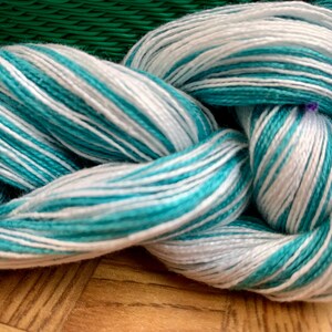 Shawl Weaving Kit. Blue and White Striped Shawl, Handmade Weaving. Personalized Gift. image 2