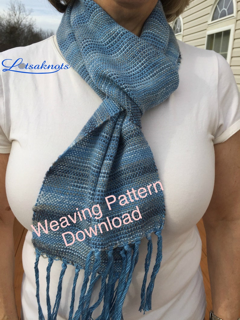 Sock Yarn Scarf PDF download, Instant download, DIY Weaving, Rigid Heddle Weaving image 1