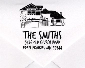 Custom Home address stamp Personalize gift