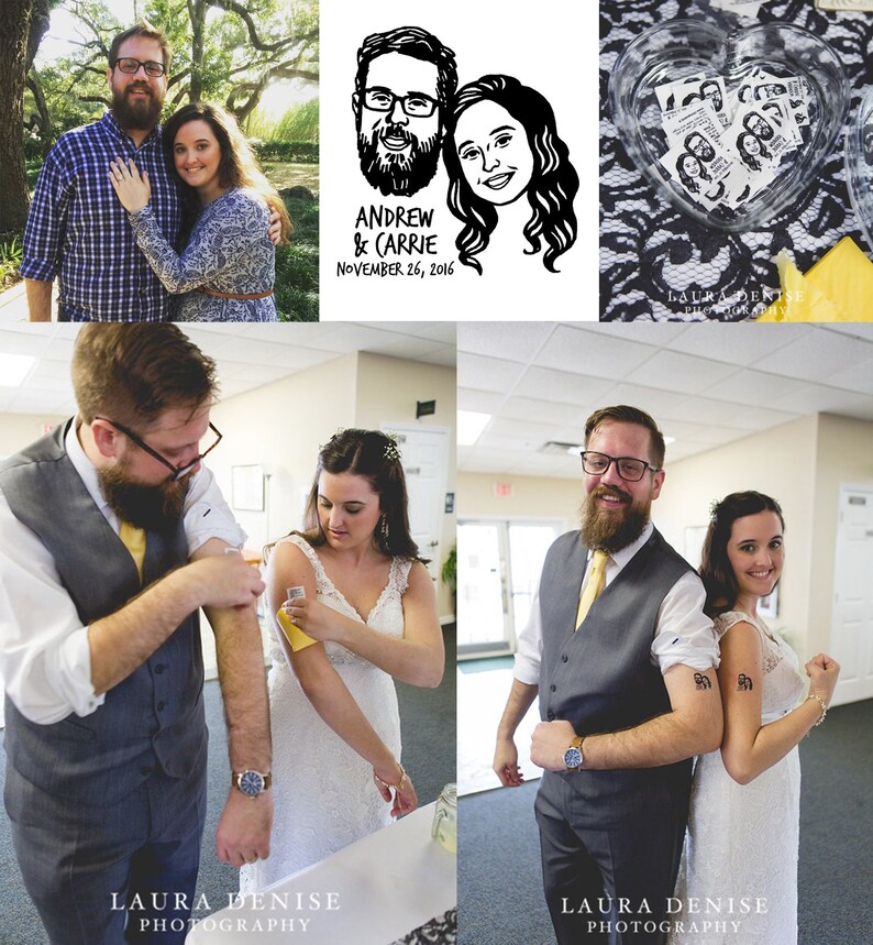 Custom Bachelor party Tattoos Personalize gift Etsy