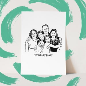 Custom portrait drawing for personalize gift and party