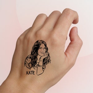 Personalize temporary tattoos gift Bachelorette Hen party Bar Bat Mitzvah image 1