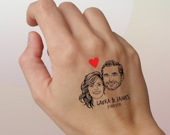 Tatouage temporaire personnalisable pour mariage